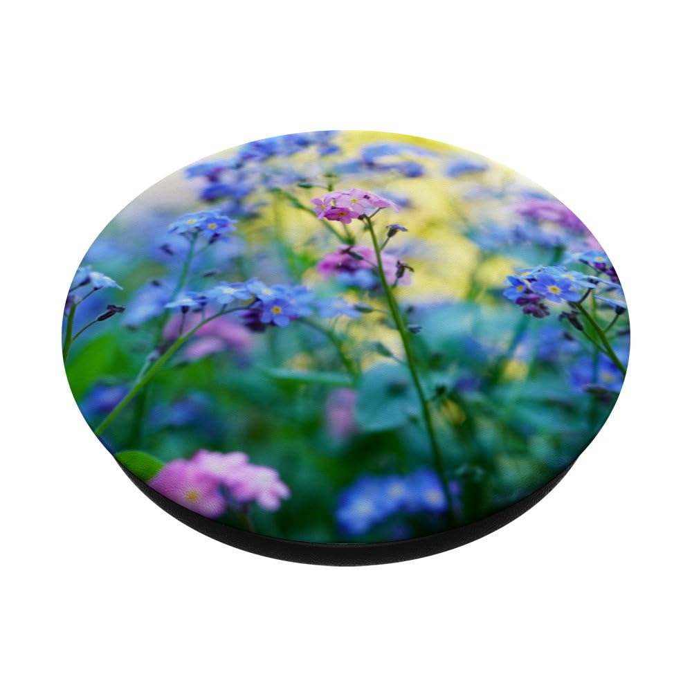 Forget Me Not Flowers PopSockets - Swappable Adhesive PopGrip for Phones & Tablets - Perfect for Daily Use, Travel & Photo Taking