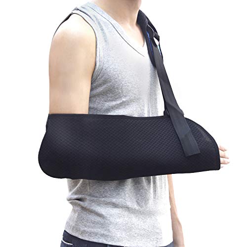 **HJK Arm Sling - Lightweight & Breathable Shoulder Support Sling for Broken Bones & Rotator Cuff Injuries - Adjustable Medical Arm Sling for Men & Women - Perfect for Post-Surgery, Sports Injuries & Daily Recovery**