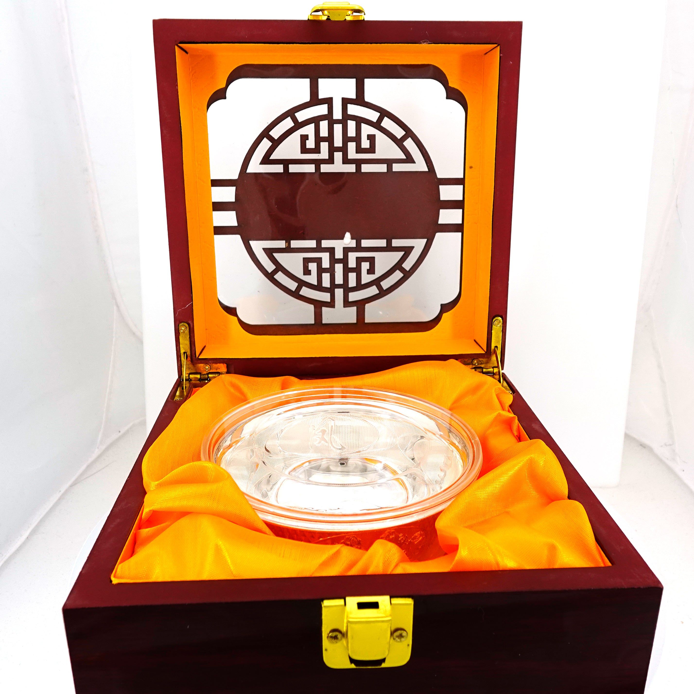 Premium Silver Dragon & Phoenix Bowls Set - Elegant Chinese Wedding Gift, Home Decor, Feng Shui Collection - Perfect for Wedding Favors, Housewarming, and Asian-Themed Parties