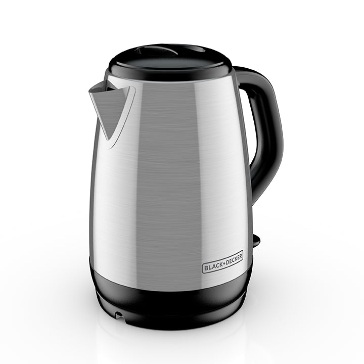 BLACK + DECKER 1.7L Stainless Steel Electric Kettle - Fast Boiling, Auto Shut-Off & Boil-Dry Protection - KE1700SD - Perfect for Home, Office & Tea/Coffee Brewing