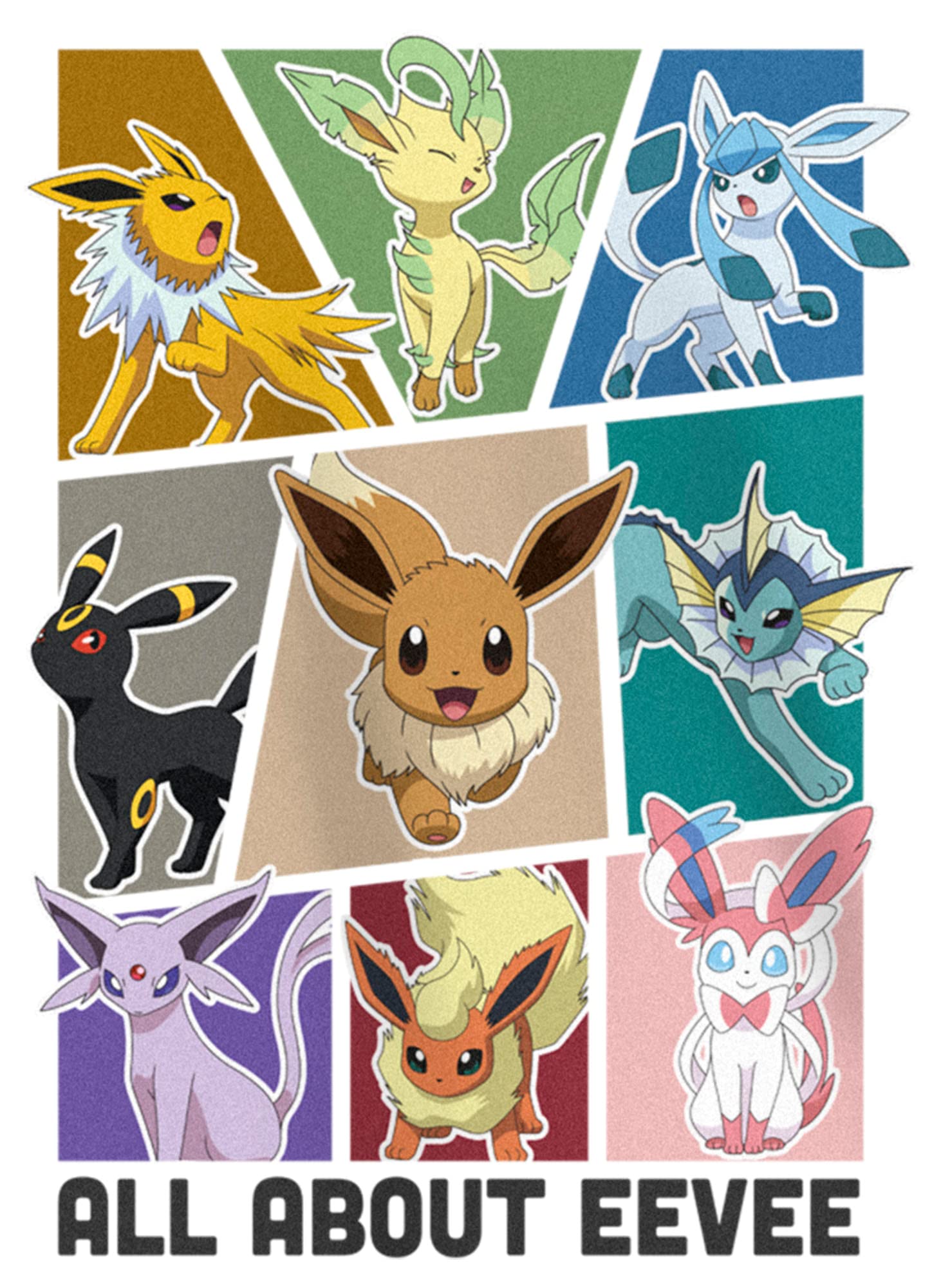 Pokemon Eeveelution Tee for Girls - Casual Short Sleeve Shirt for Everyday Wear