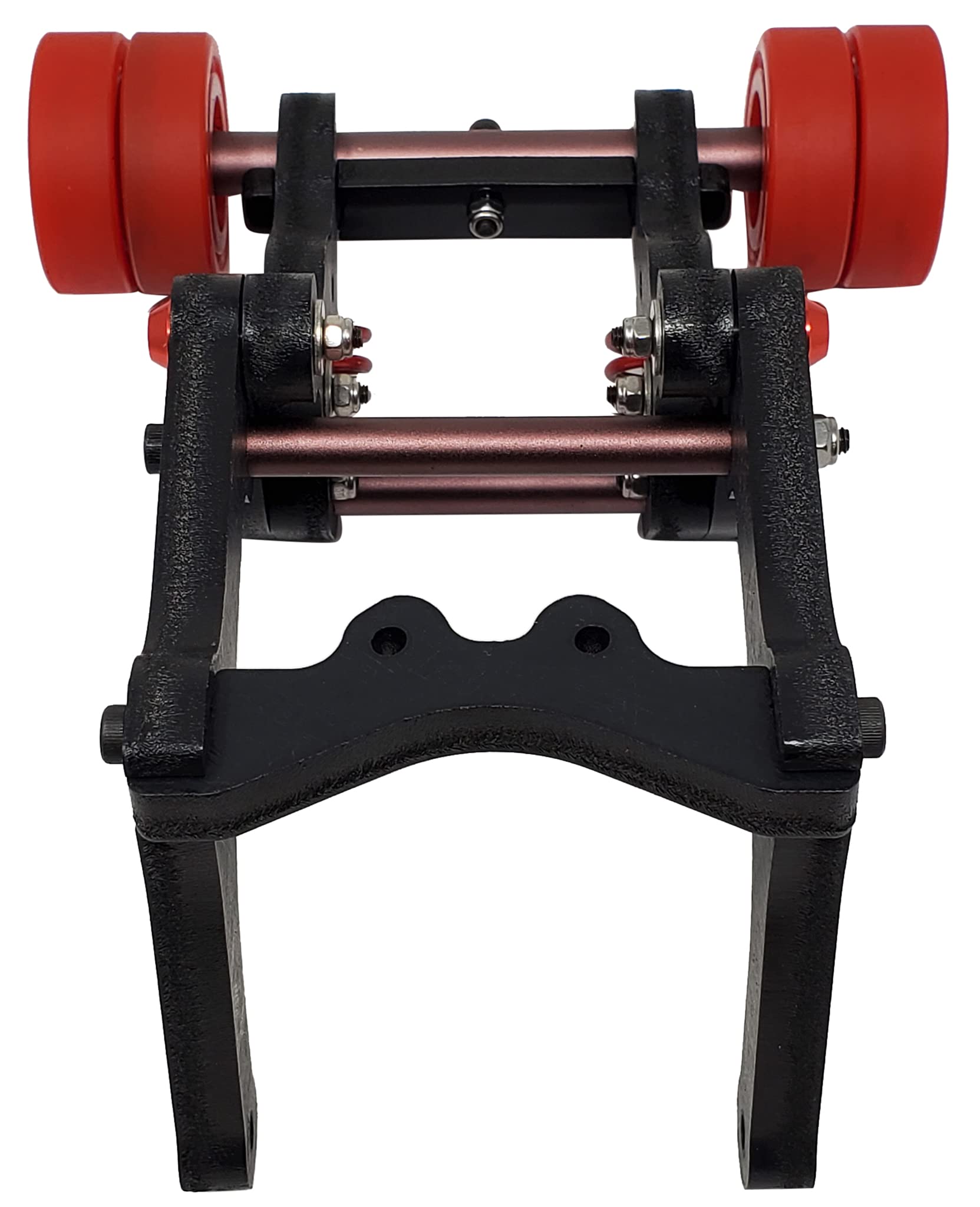 NHX RC Wheelie Bar with 4X Red Rubber Tires for Traxxas X-MAXX 1/5 Scale Monster Truck - Off-Road Stunt Accessory for Backflips & Wheelie Tricks