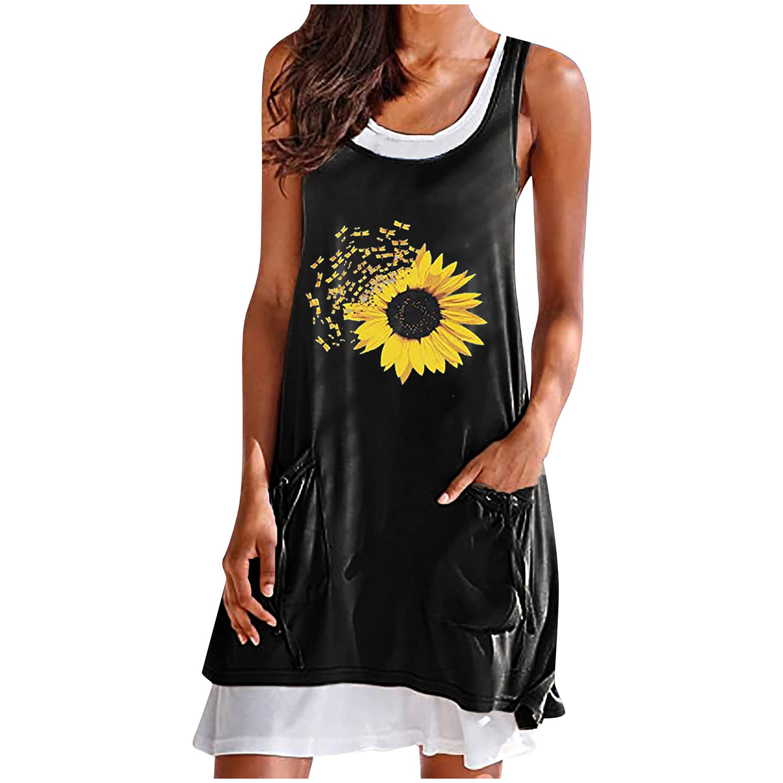 Women's Casual Sleeveless Crewneck Two Piece Dress Set - Summer & Fall Outfits for Women | Fashionable Long Dress with Matching Top | Perfect for Beach, Vacation, and Everyday Wear