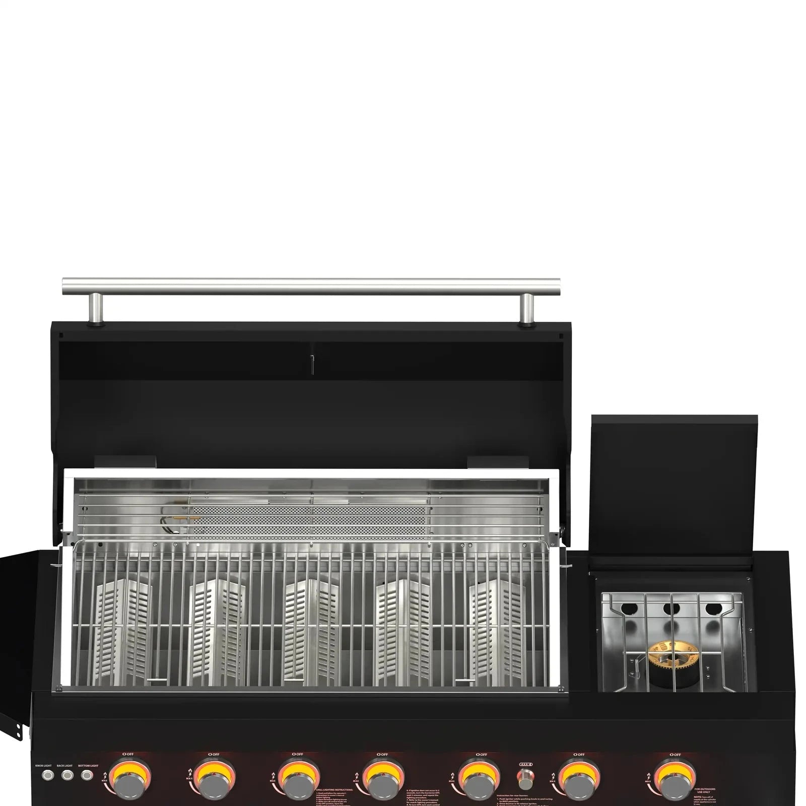Forno All'Aperto Outdoor Kitchen Set FODKT2551BLK - Premium Stainless Steel BBQ Grill Island with Side Burner & Storage - Perfect for Backyard, Patio, and Poolside Entertaining