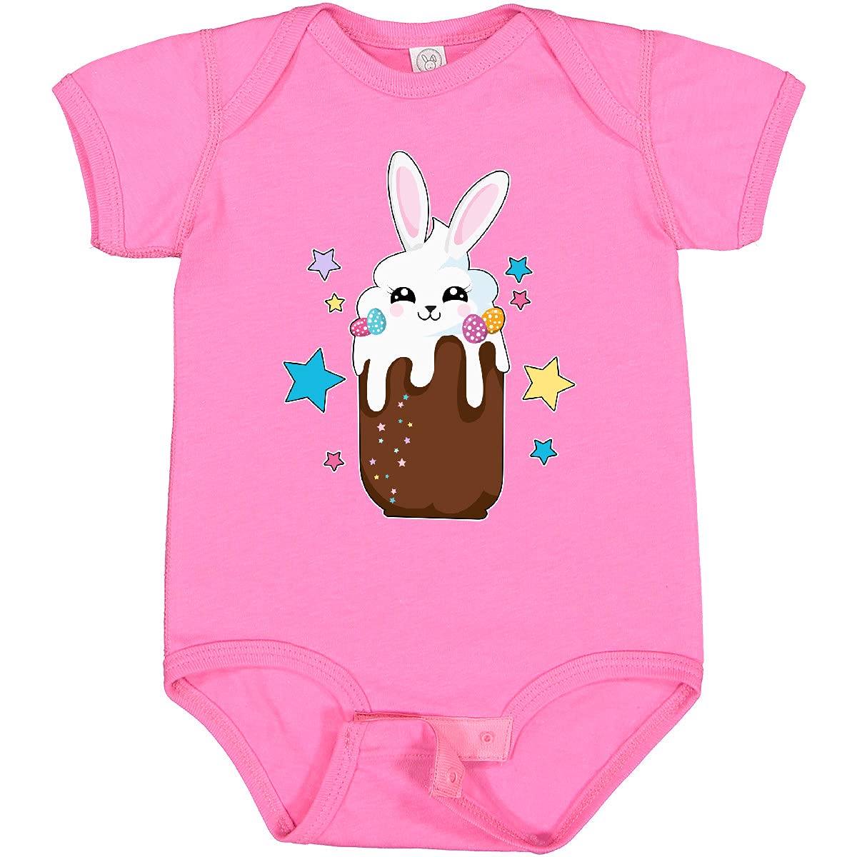 Inktastic Easter Chocolate Bunny with Stars Baby Bodysuit - Cute Easter Outfit for Babies & Toddlers - Perfect for Easter Photos, Family Gatherings & Holiday Celebrations