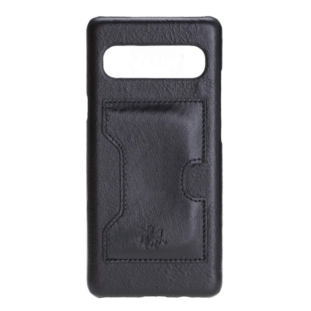 Venito Florence Genuine Leather Wallet Phone Case for Samsung Galaxy S10 5G - RFID Blocking for Security - Detachable Magnetic Wallet - Rustic Black - Perfect for Travel, Business & Everyday Use