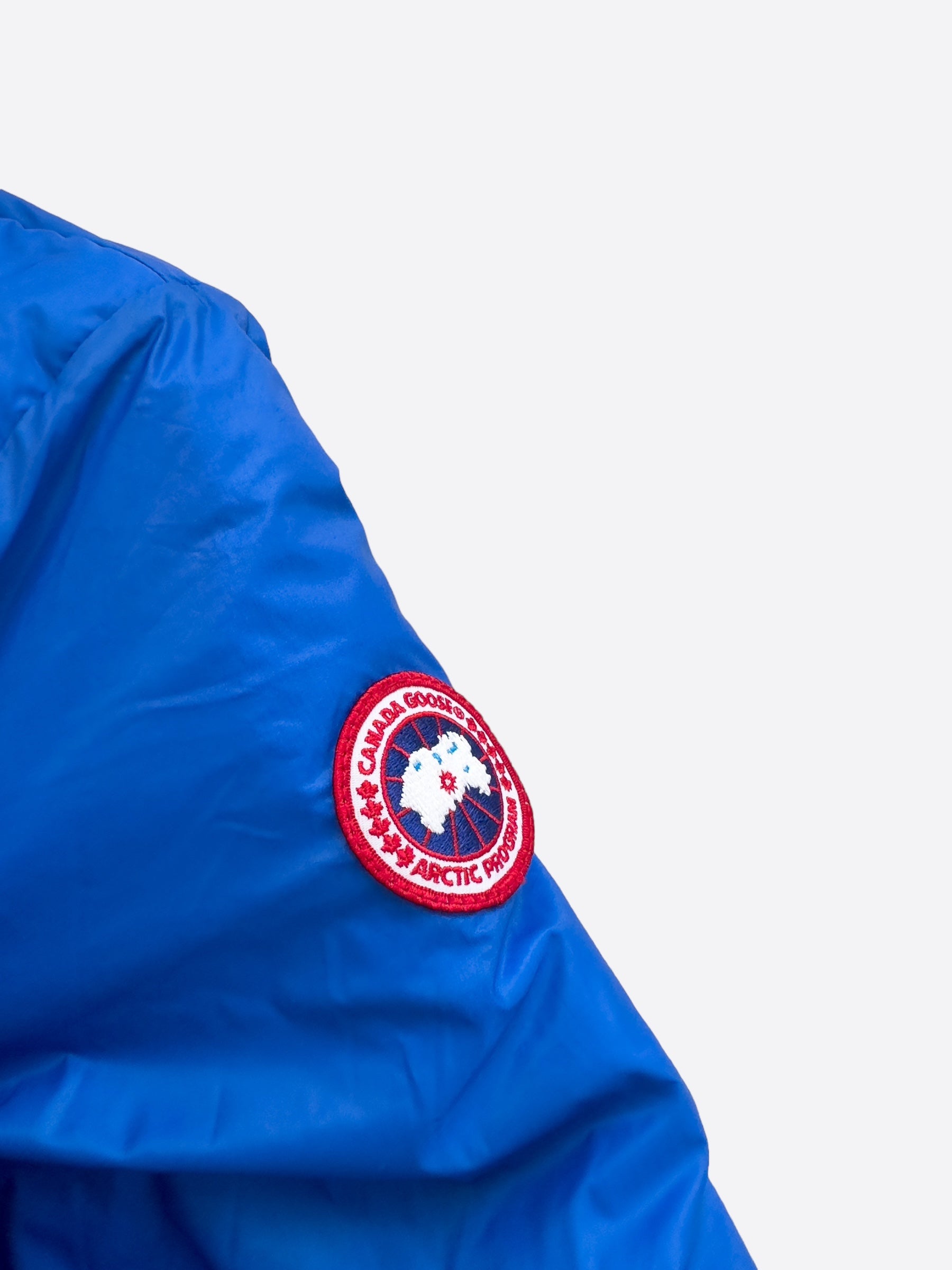 Canada Goose Blue PBI Lodge Hoody Men's Jacket - Waterproof Winter Coat for Outdoor Activities & Extreme Cold Weather