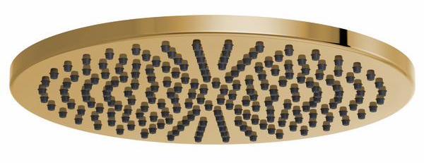 Brilliance Polished Gold 12 Round Raincan Shower Head 2.5 GPM - Brizo 81392 PG 2.5 | Luxury Bathroom Upgrade for Spa-Like Experience