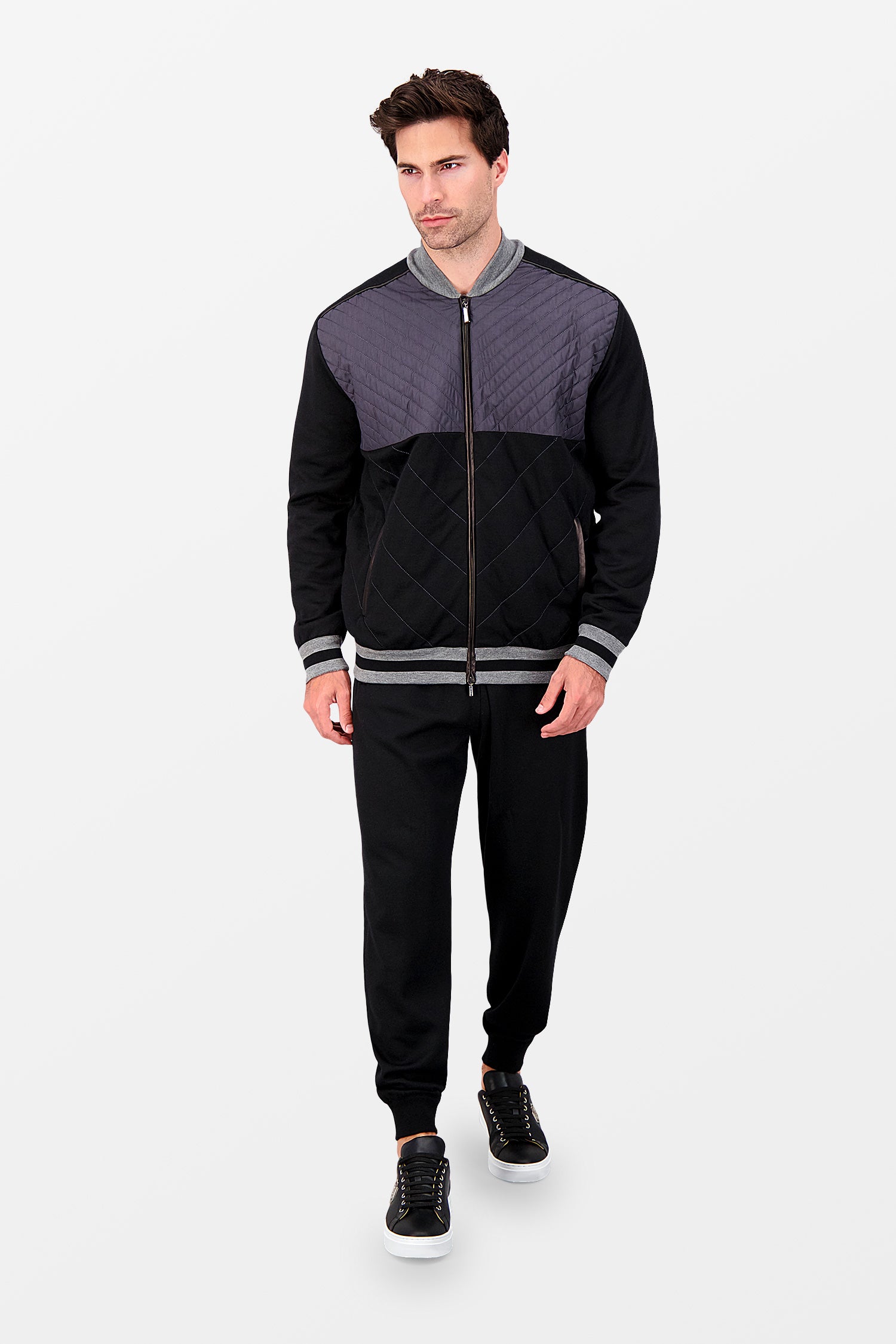 Zilli Black Jogging Tracksuit for Men - Comfortable Running Suit with Pockets - Perfect for Gym, Workout & Casual Wear