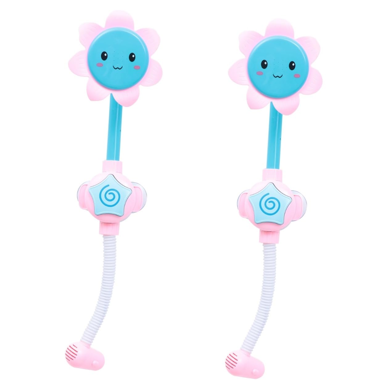 VICASKY 2 Pack Sunflower Bath Toys for Kids - Fun Cartoon Shower Play Set, Durable Plastic Water Toys for Toddlers (Blue) - Perfect for Bathtime Fun, Sensory Play & Early Learning