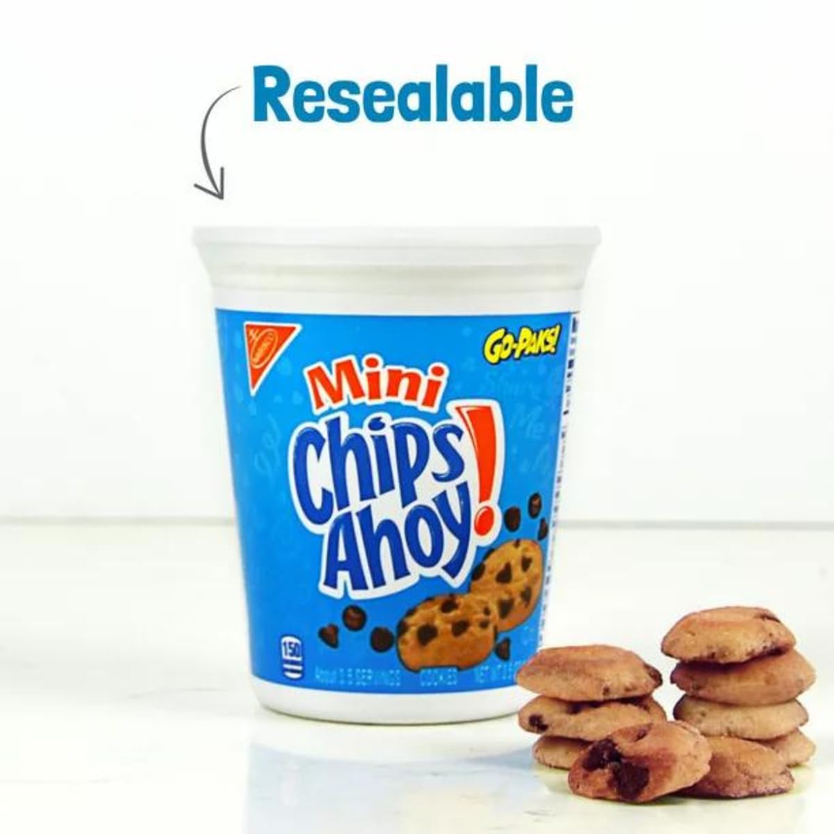 Chips Ahoy Mini Go-Paks Chocolate Chip Cookies - 3.5 oz Packs (3-Pack, 10.5 oz Total) | On-The-Go Snacks for School, Office & Travel | Crunchy Bite-Sized Treats Perfect for Lunchboxes & Road Trips