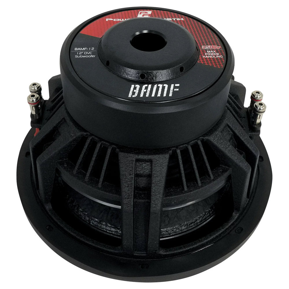 Power Acoustik BAMF 122 12 Inch BAMF Series Dual 2 Ohm Car Subwoofer - High Performance Bass for Car Audio Systems, Perfect for Trucks, SUVs and Custom Car Stereo Setups