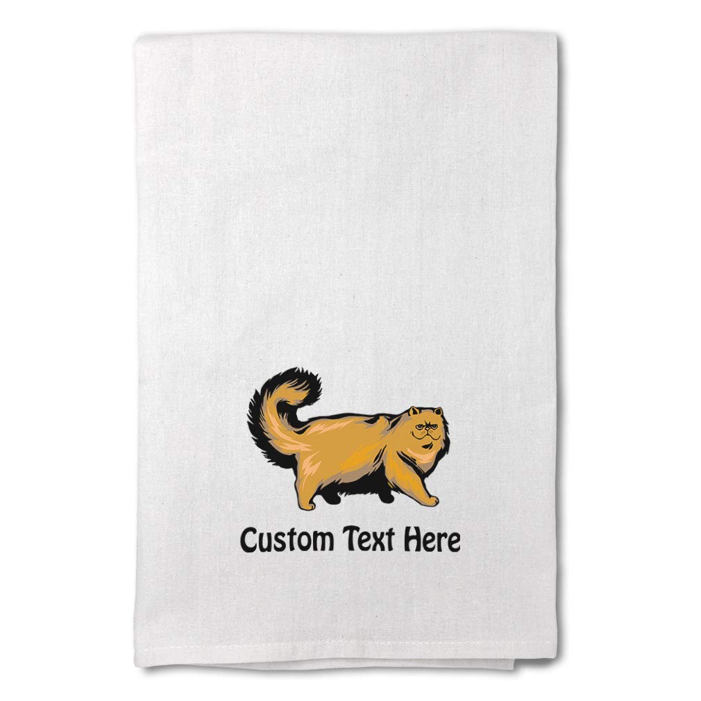 Custom Printed Persian Cat Kitchen Towels - Flour Sack Dish Towels for Cleaning & Decor - Personalized Pet Lover Gift for Cat Owners - Perfect for Cooking, Baking & Home Decor