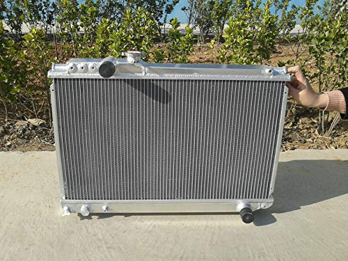 High-Performance Aluminum Radiator with Dual Fans for 1986-1992 Toyota Supra MK3 3.0L Turbo MT - Improved Cooling for Street Racing & Track Days