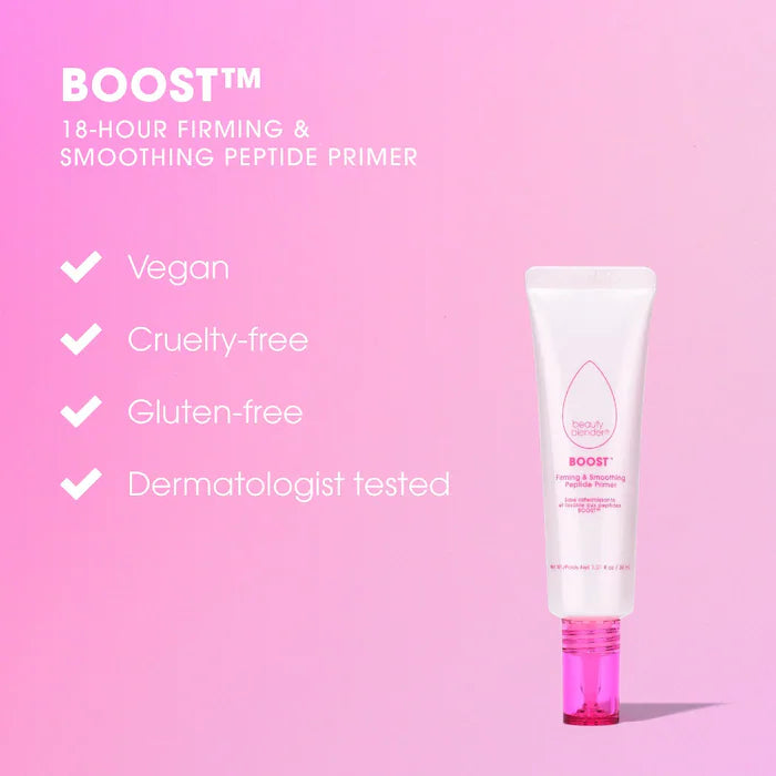 BOOSTâ¢ Primer 18 Hour Firming & Smoothing Peptide + Ceramide Face Primer - Long-Lasting Makeup Base for Flawless Skin | Perfect for Daily Use, Special Occasions & Photo Shoots