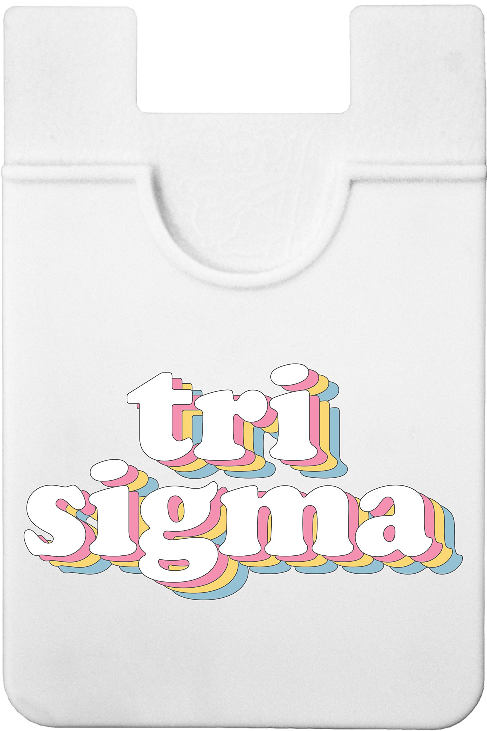 Sigma Sigma Sigma Koala Pouch - Retro Design Slim Card Holder for Phone Case | Ultra-Thin & Lightweight Stick-On Phone Wallet | Holds Credit Cards & Cash | Perfect for Sorority Sisters, College Students & Everyday Use