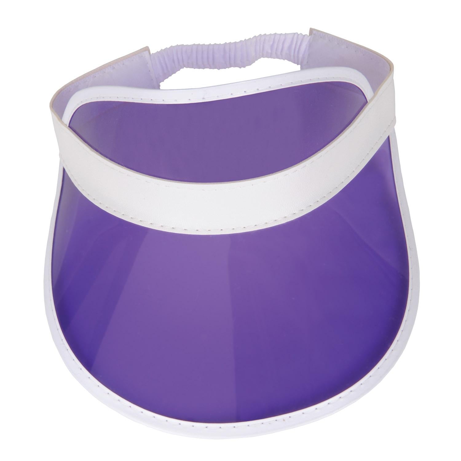 12 Pack Beistle Clear Purple Plastic Dealer's Visor - Casino Party Supplies for Poker Night, Halloween Costume Accessories & Themed Events