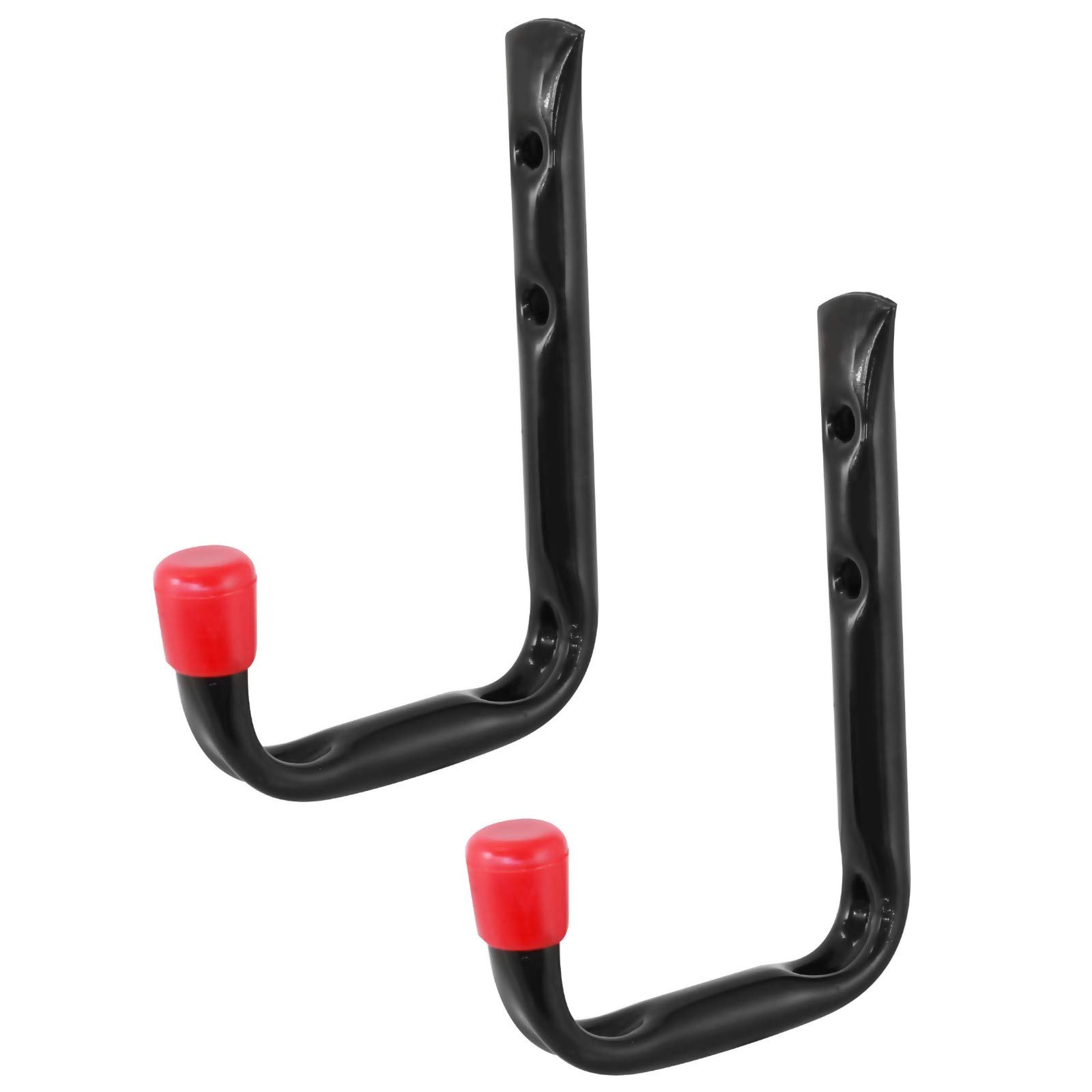 Heavy Duty Metal Wall Mount Garage Hooks - Pack of 2, Steel Utility Hooks for Organizing Tools, Bikes, Garden Hoses & Garage Storage
