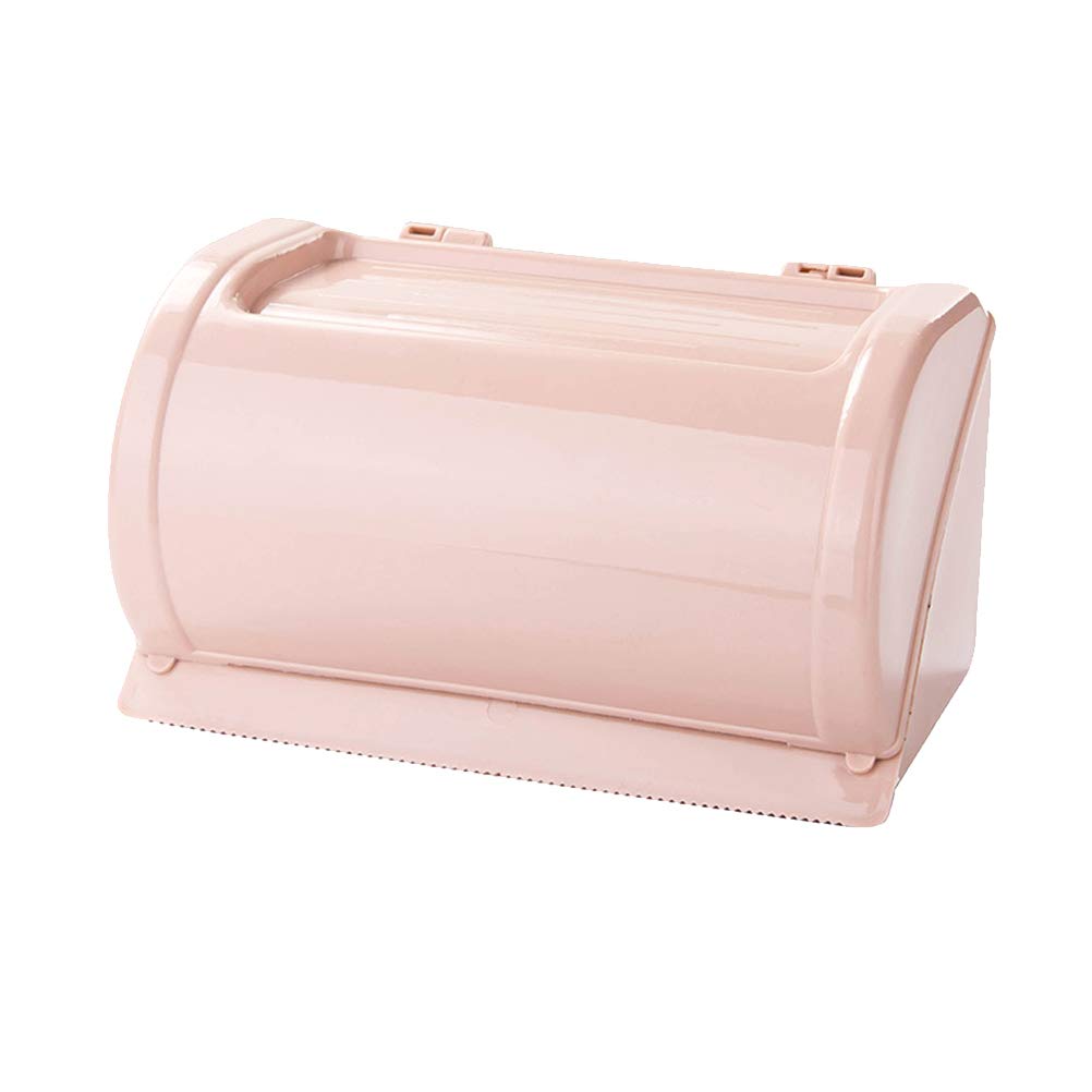 Cabilock 1-Piece No Drill Toilet Paper Holder - Waterproof Bathroom Tissue Roll Mount with Strong Adhesive, Pink - Perfect for Small Bathrooms, RVs & Apartments
