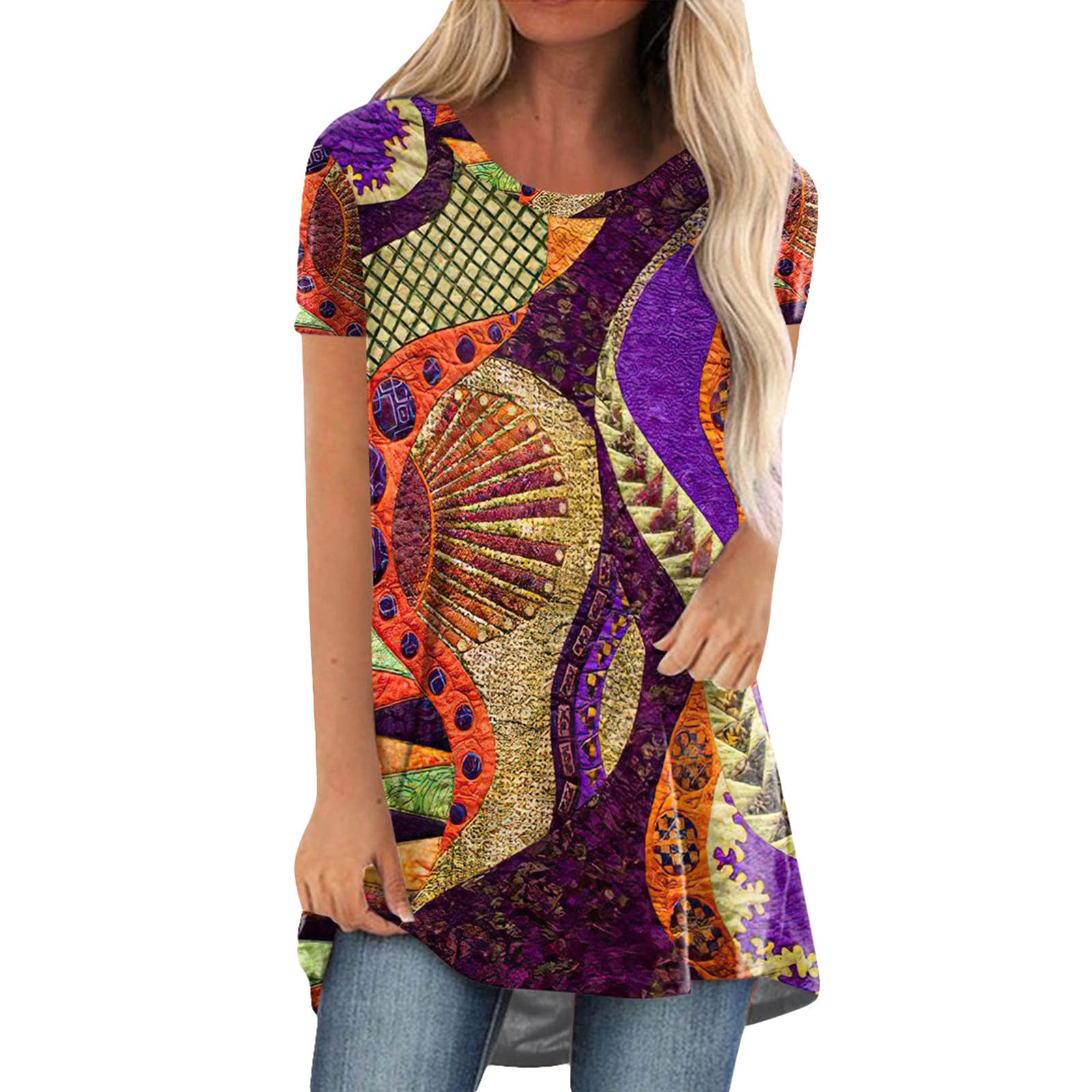 Women's Short Sleeve Flowy Casual V-Neck Tee Shirts - Summer Workout Tank Tops for Women | Perfect for Yoga, Running & Everyday Wear