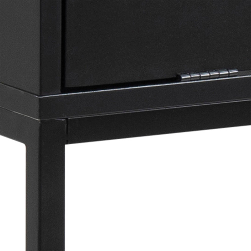 BATLEY 91.5cm Study Desk Console - Modern Black & Natural Wood Writing Table for Home Office, Dorm Room or Small Space - Perfect for Remote Work, Online Classes & Study Sessions