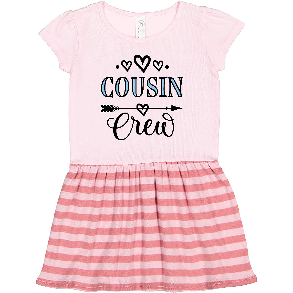 Inktastic Cousin Crew Toddler Dress - Cute Matching Outfits for Toddlers & Kids - Perfect for Family Photos, Holidays & Special Occasions