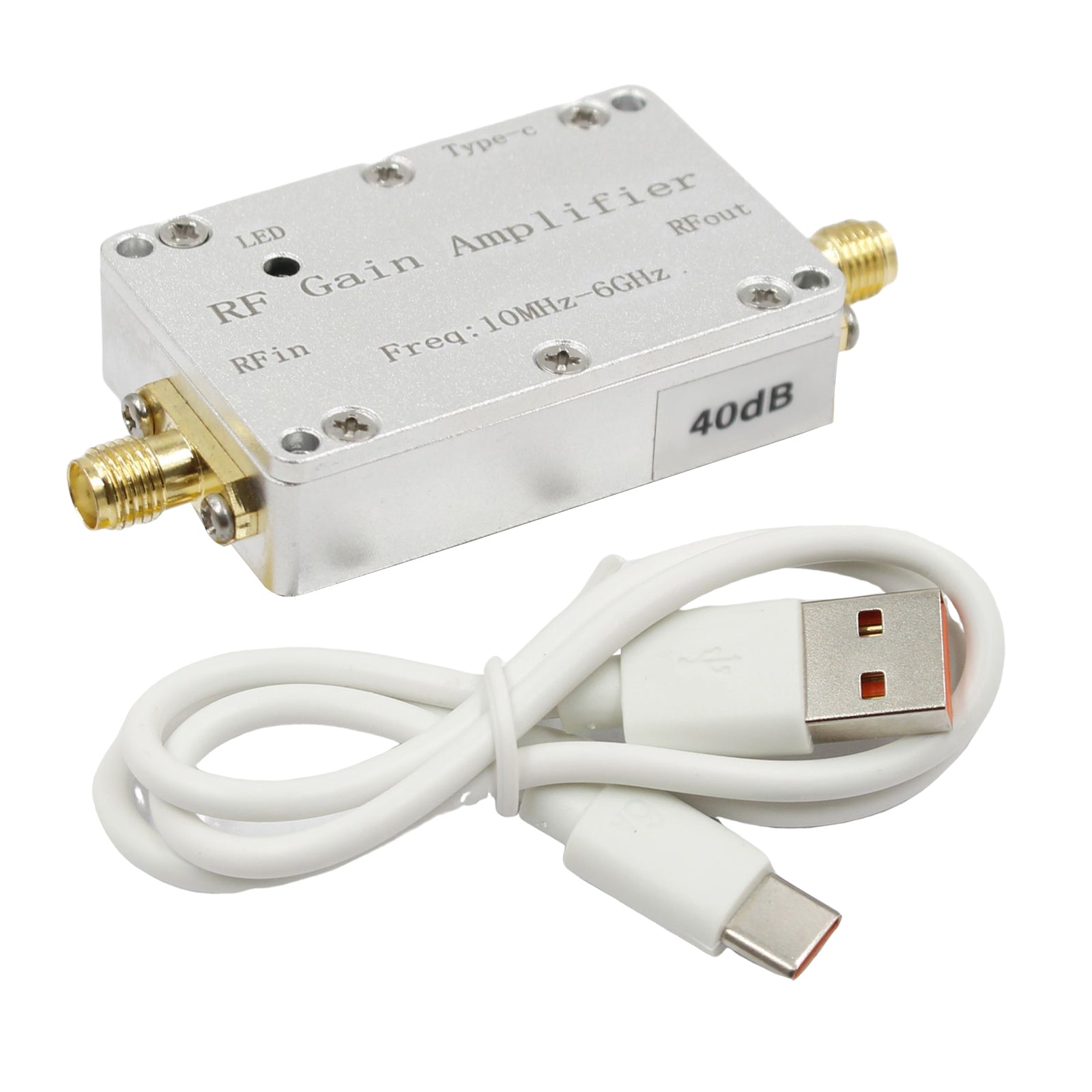 10M-6GHz RF Amplifier - 10dB/20dB/30dB/40dB High Gain Driver Receiver - Signal Booster for Ham Radio, Wireless Communication & Antenna Systems