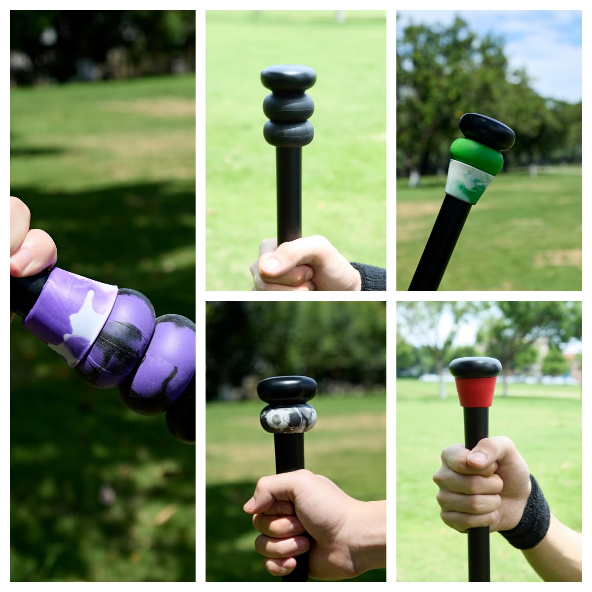 Premium Bat Grip Choke Up Rings - 8 Pack Baseball Training Rings with 2 Wrist Protectors for Better Swing Control & Comfort | Perfect for Baseball, Softball & Batting Practice