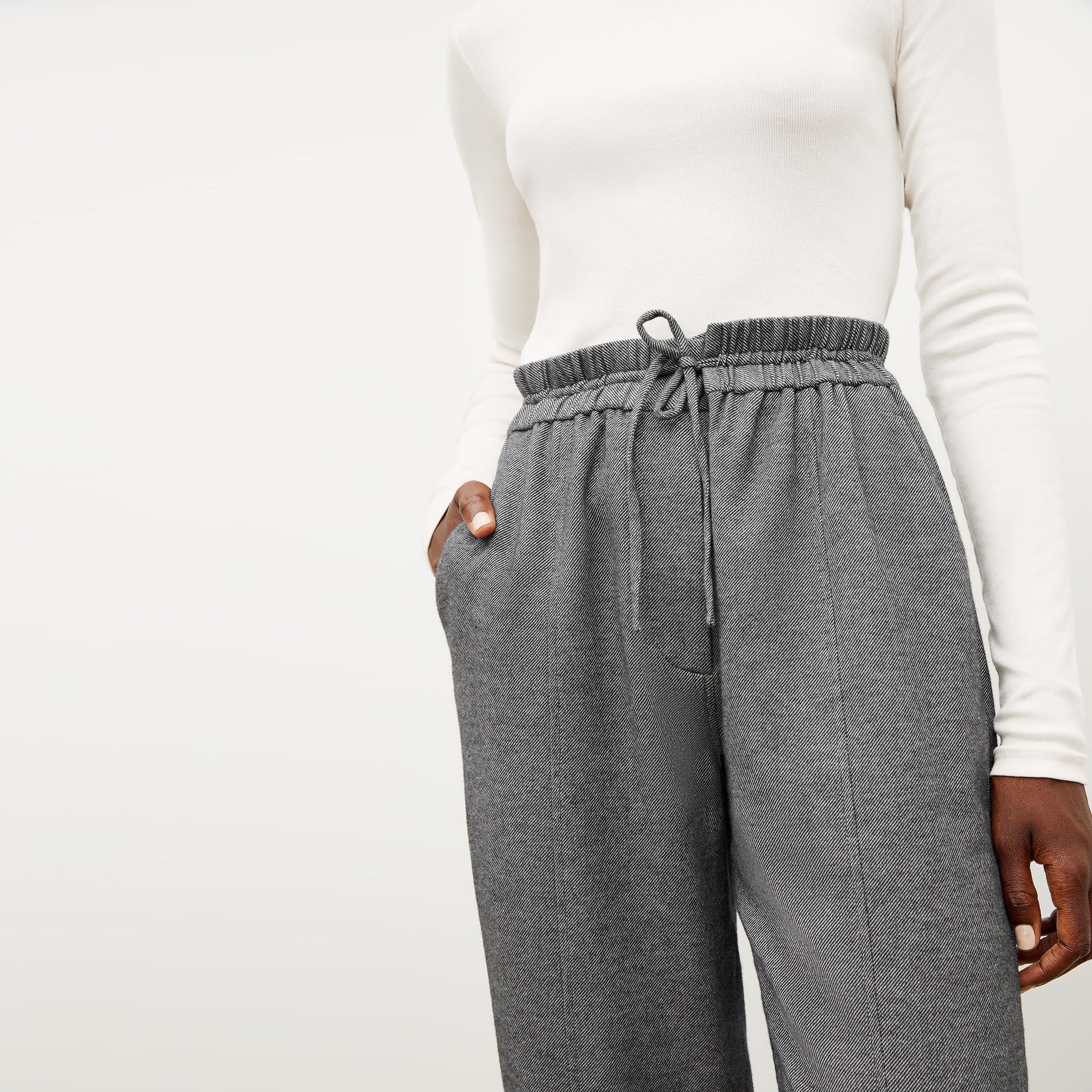 Shane Men's Flannel Twill Pants in Charcoal Melange - Comfortable & Stylish for Casual Wear, Outdoor Activities & Work