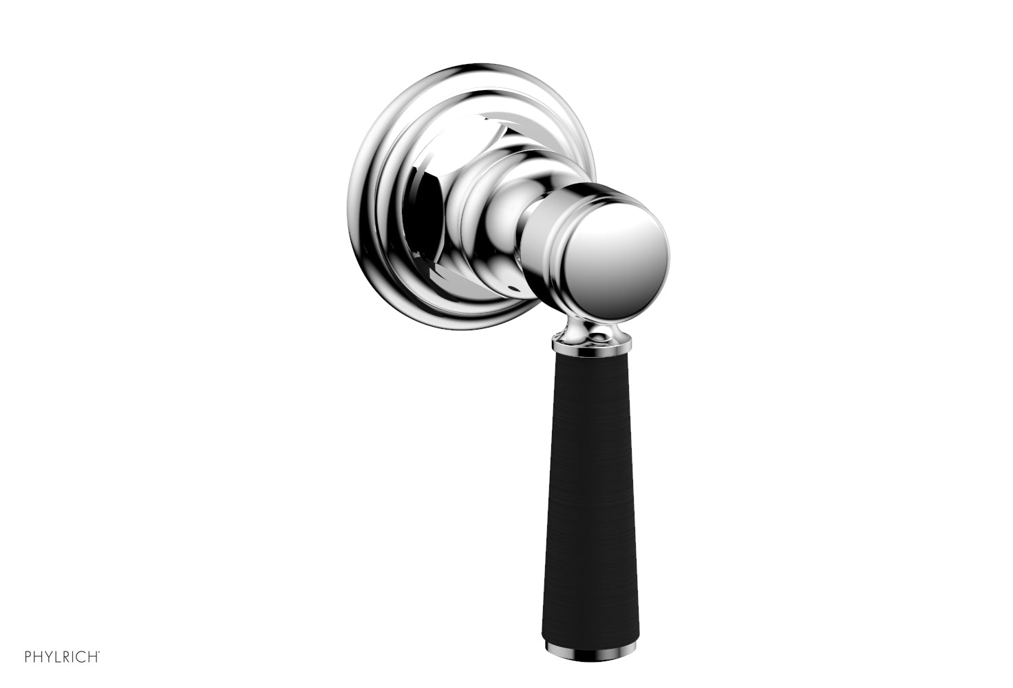 HEX TRADITIONAL/HENRI Volume Control Diverter Valve - Satin Black Lever Handle (Model 500-36) - Perfect for Bathroom & Shower Fixture Upgrades