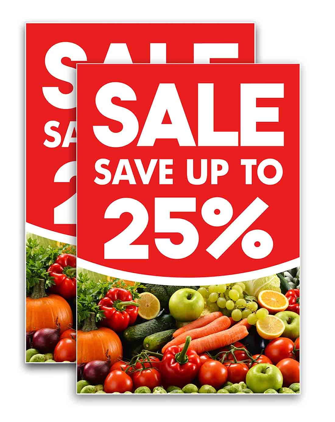 24x36 Vinyl Decal Pack of 2 - Grocery Store Decor for Windows & Walls