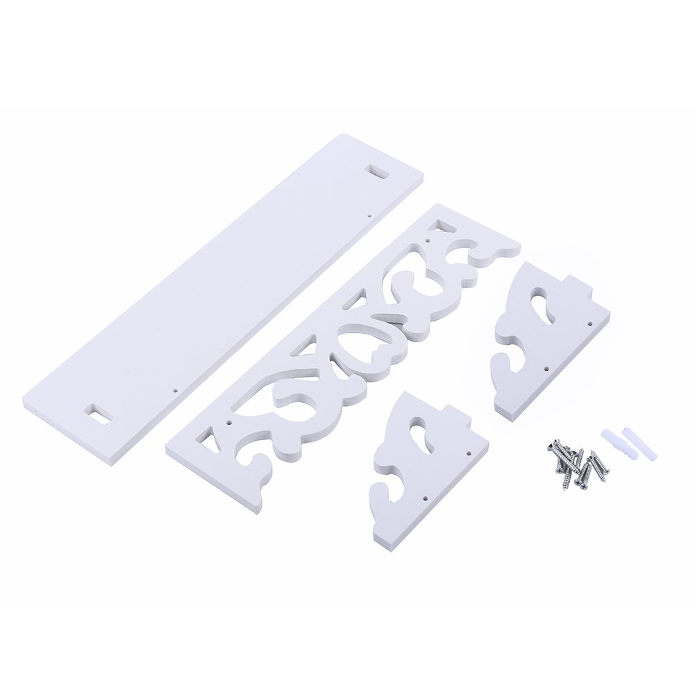 Floating Wall Shelf Set - White Decorative Nesting Shelves for Display & Storage | Perfect for Living Room, Bedroom, Office Decor & Organizing
