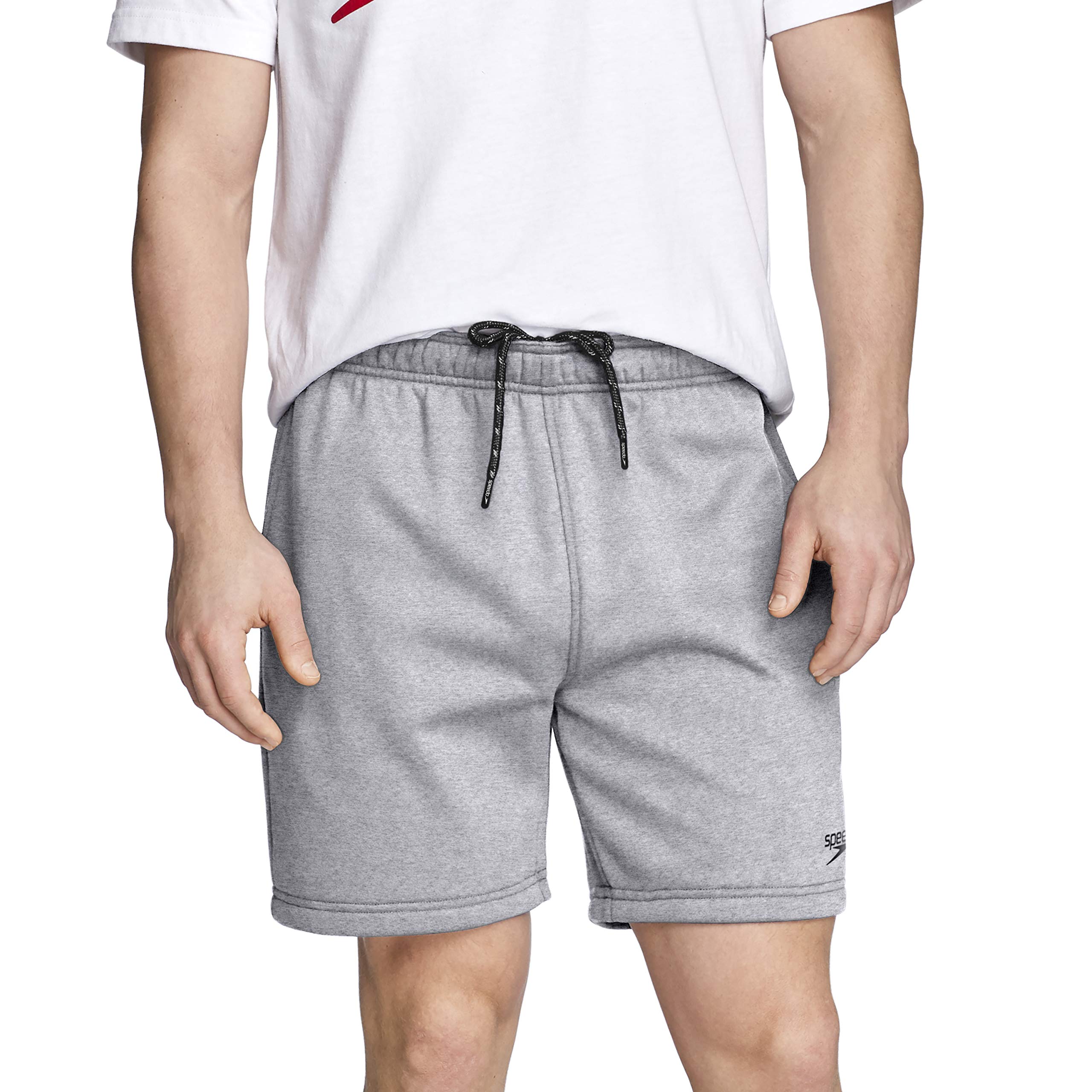 Speedo Men's Quick Dry Swim Trunks with Fleece Lining - Mid Length Team Apparel for Swimming, Beach & Water Sports