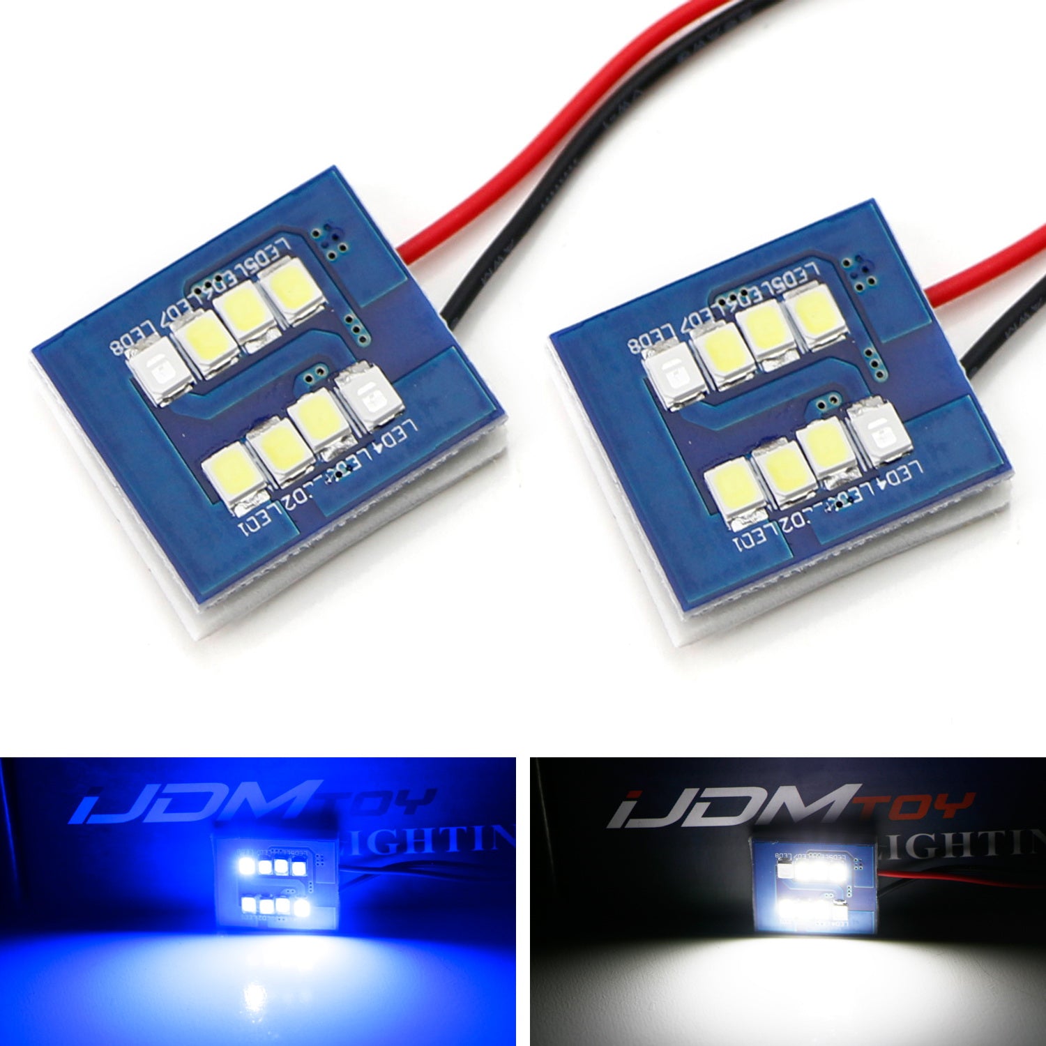 Color Changing LED Interior Lights for Car Trunk & Cargo Area - Blue to White Auto Lighting for Nighttime Visibility & Ambiance