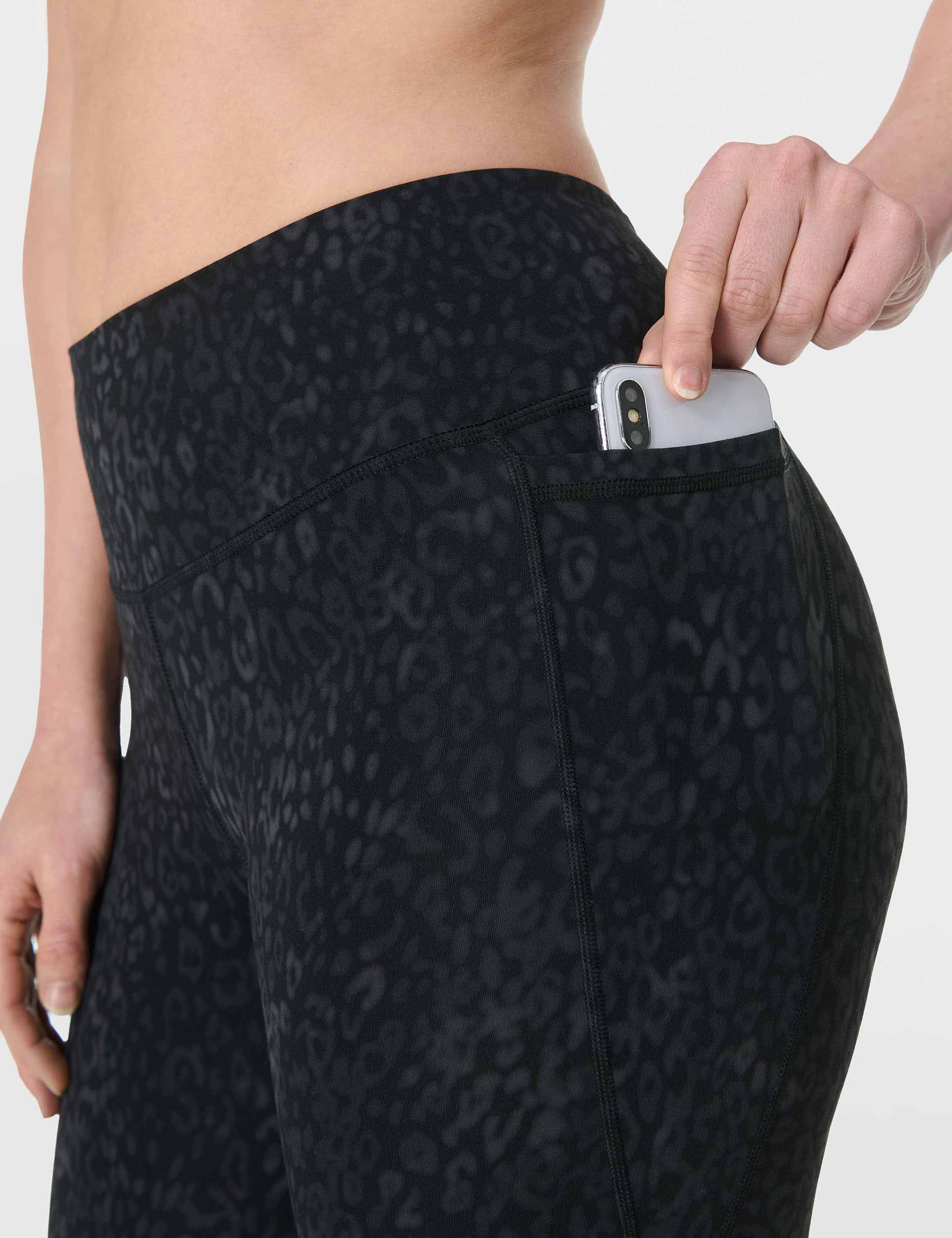 Ultimate Studio 7/8 Leggings - Black Panther Print Yoga Pants for Women | High Waist Workout Tights for Running, Gym & Lounge Wear