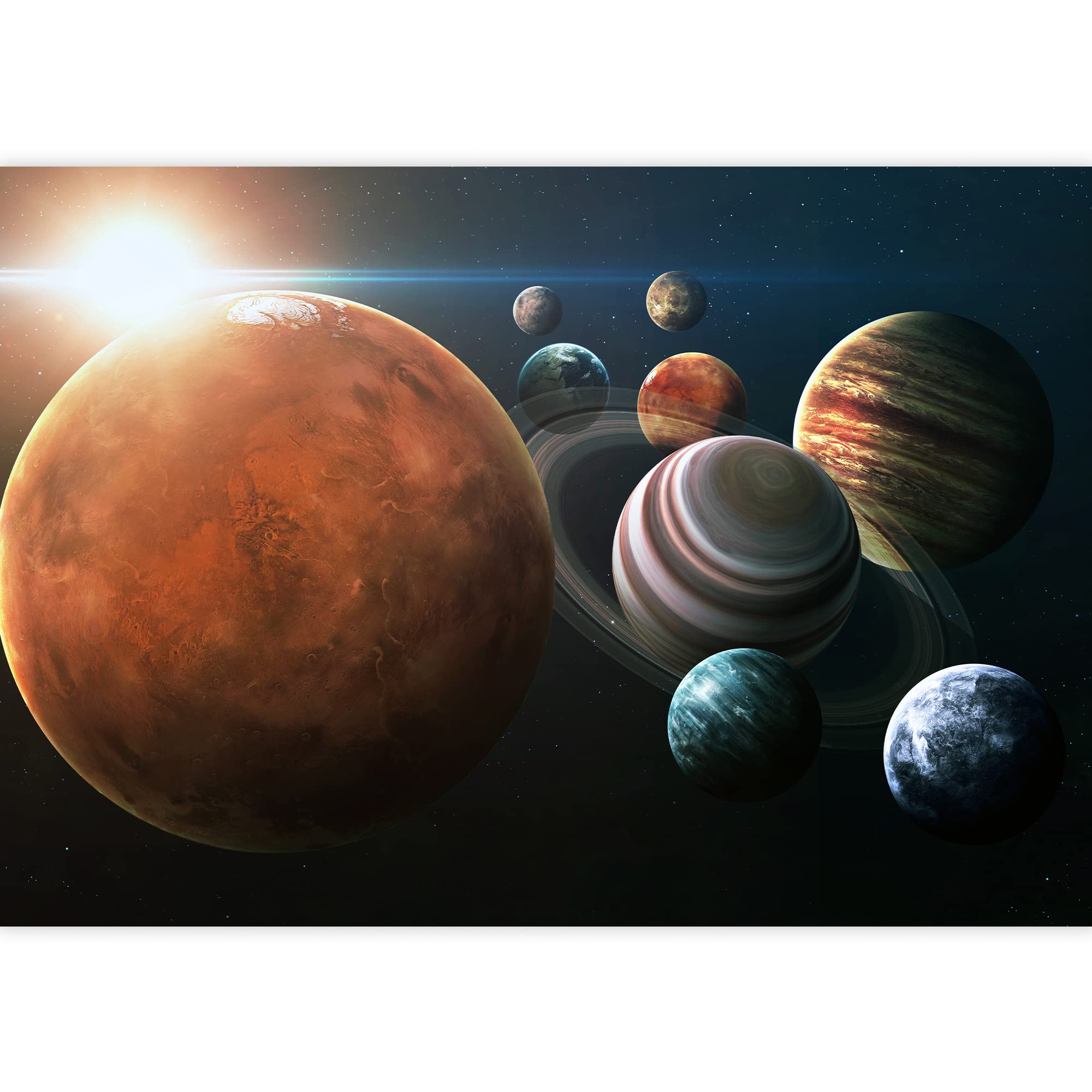 Universe Wall Murals for Bedroom - Giant Planets Removable Peel and Stick Wallpaper (100x144 inches) - Perfect for Kids Room Decor & Space Themed Nursery