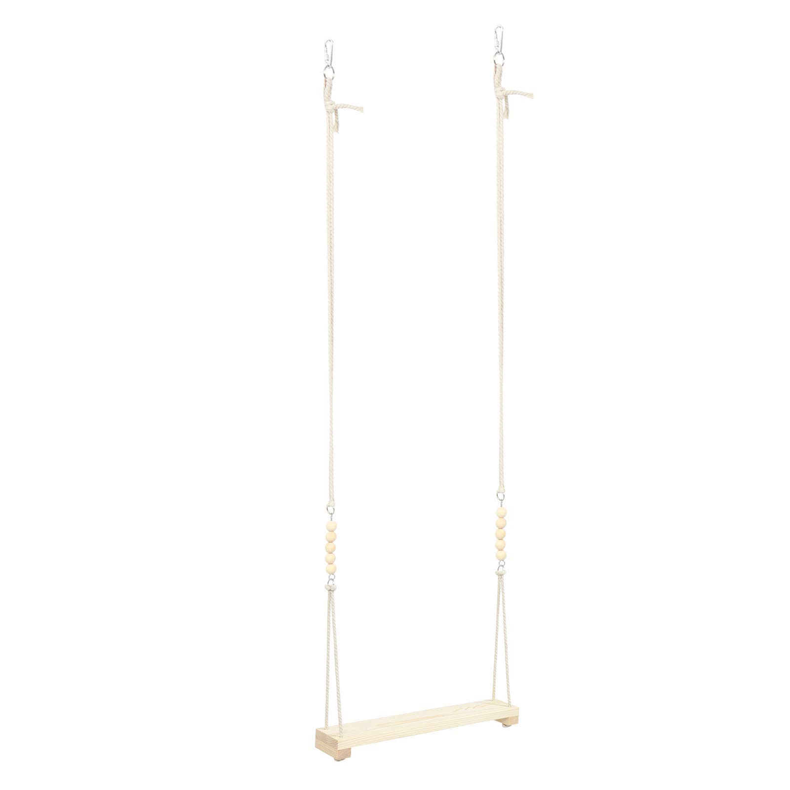 Premium Large Wooden Parrot Perch Swing - Chicken Ladder Stand Toy for Cockatiels, Macaws & Pet Birds | Durable Bird Cage Accessory for Climbing & Play