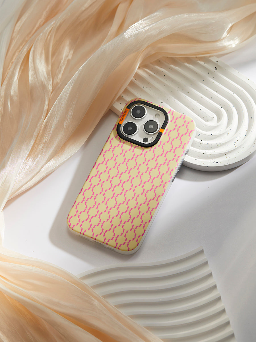 Custom Pink Coffee Logo Phone Case - Durable Protective Cover for iPhone & Samsung - Perfect for Coffee Lovers, Office & Cafe Use