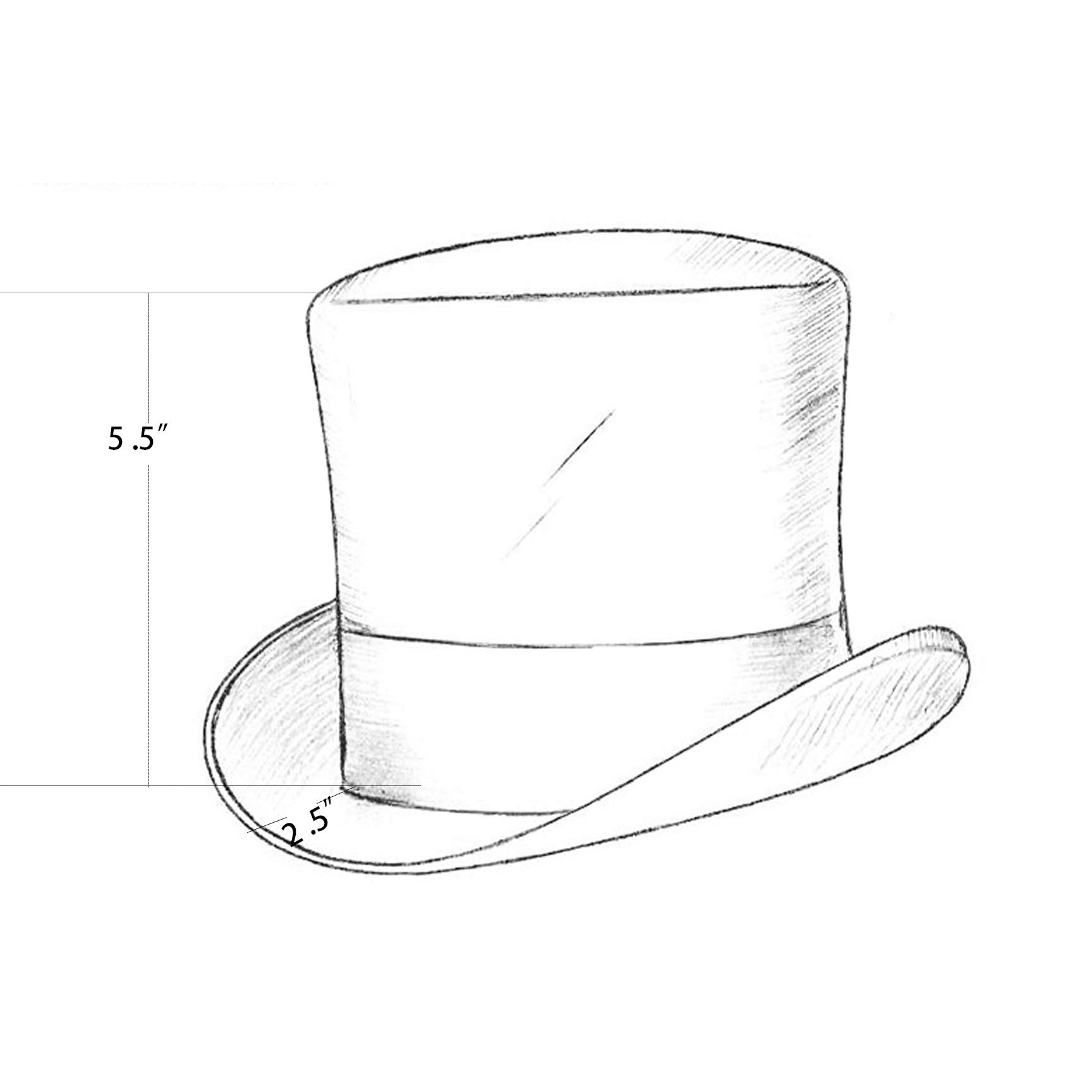 Steampunk Wool Felt Hat for Men - Victorian Style Top Hat for Cosplay, Halloween & Gothic Fashion