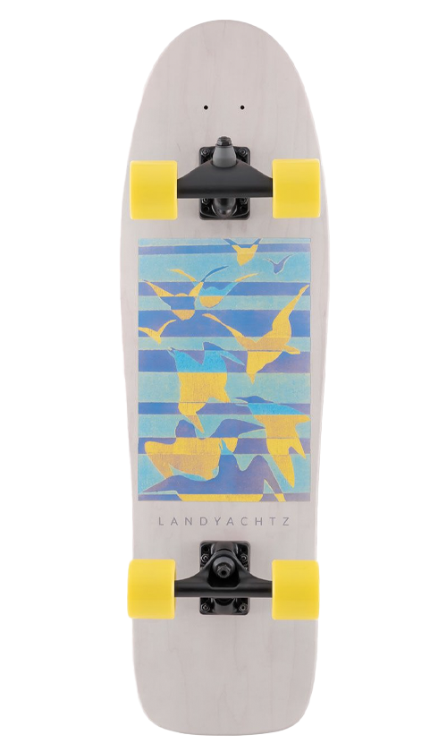 Landyachtz Surf Life Birds Cruiser Skateboard 31.5 Inch - Perfect for Beach Cruising & Campus Commuting