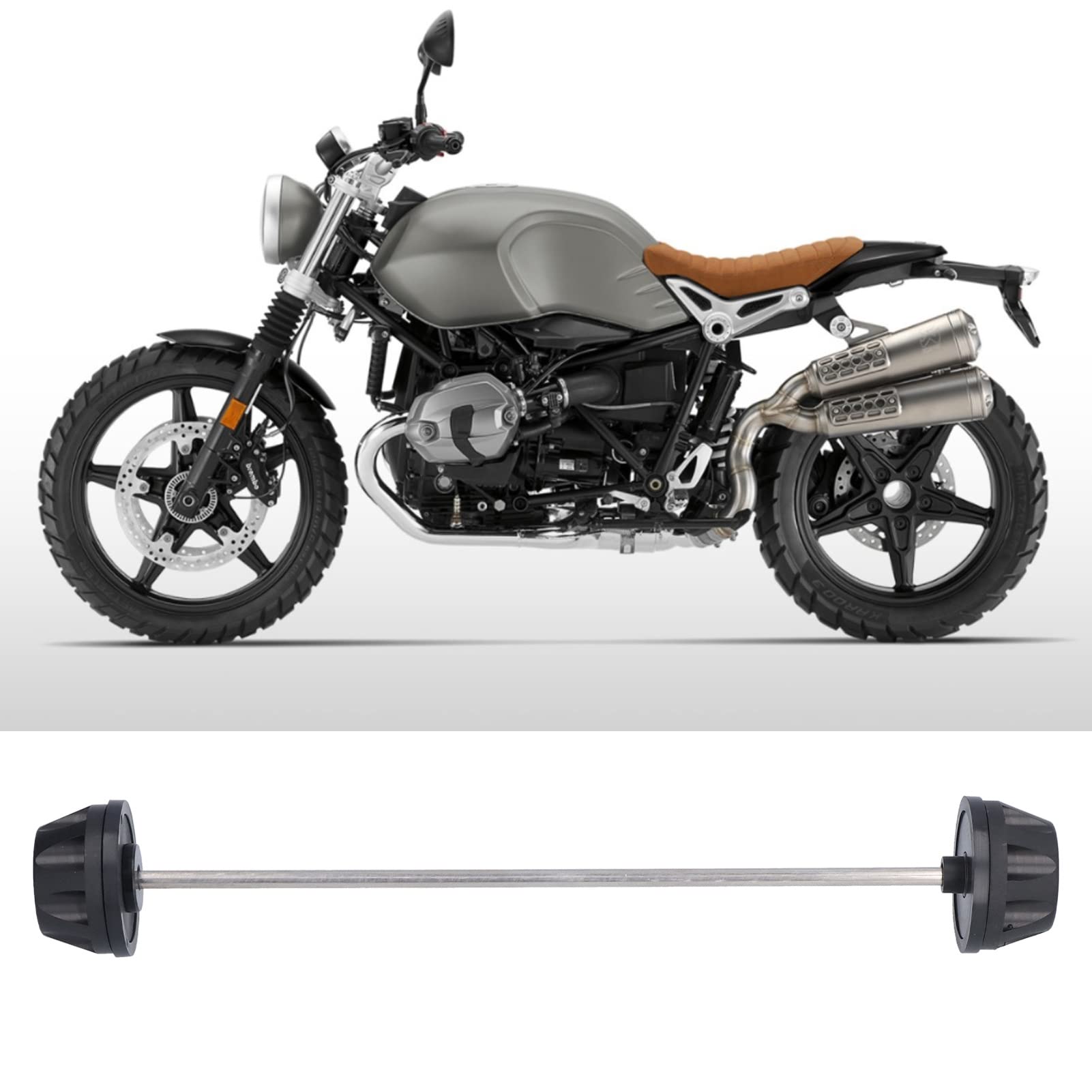 Motorcycle Front Wheel Fork Slider Protector - Crash Axle Guard Replacement for BMW R NineT & Scrambler - Durable Protection for Off-Road & Street Riding