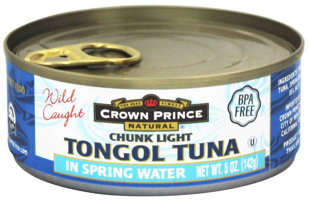 Crown Prince Natural Chunk Light Tongol Tuna - 5 oz (Pack of 2) - Wild Caught, High Protein, Low Mercury - Perfect for Sandwiches, Salads & Healthy Meal Prep