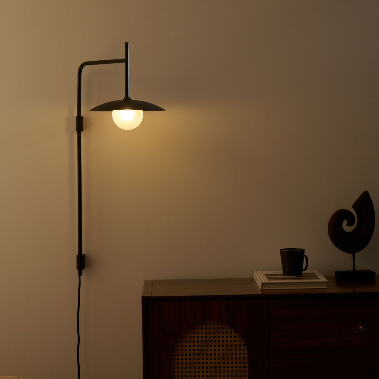 Gea Swing Arm Plug-in Wall Lamp - Adjustable Desk Light for Reading, Office, and Bedroom - Perfect for Study, Work, and Nightstand Lighting