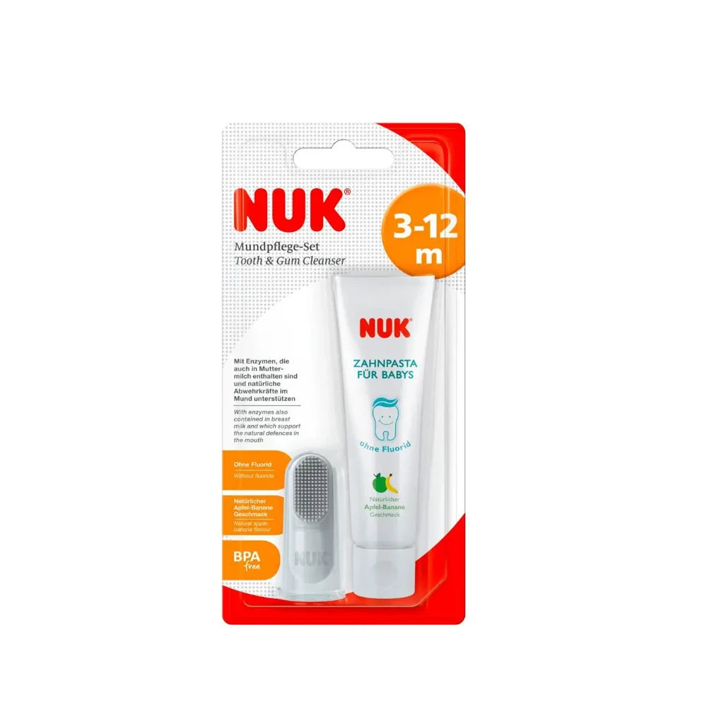 NUK Baby Tooth & Gum Cleanser for Infants 0-12 Months | Gentle Oral Care for Newborns & Toddlers | Perfect for First Teeth Cleaning & Gum Massage