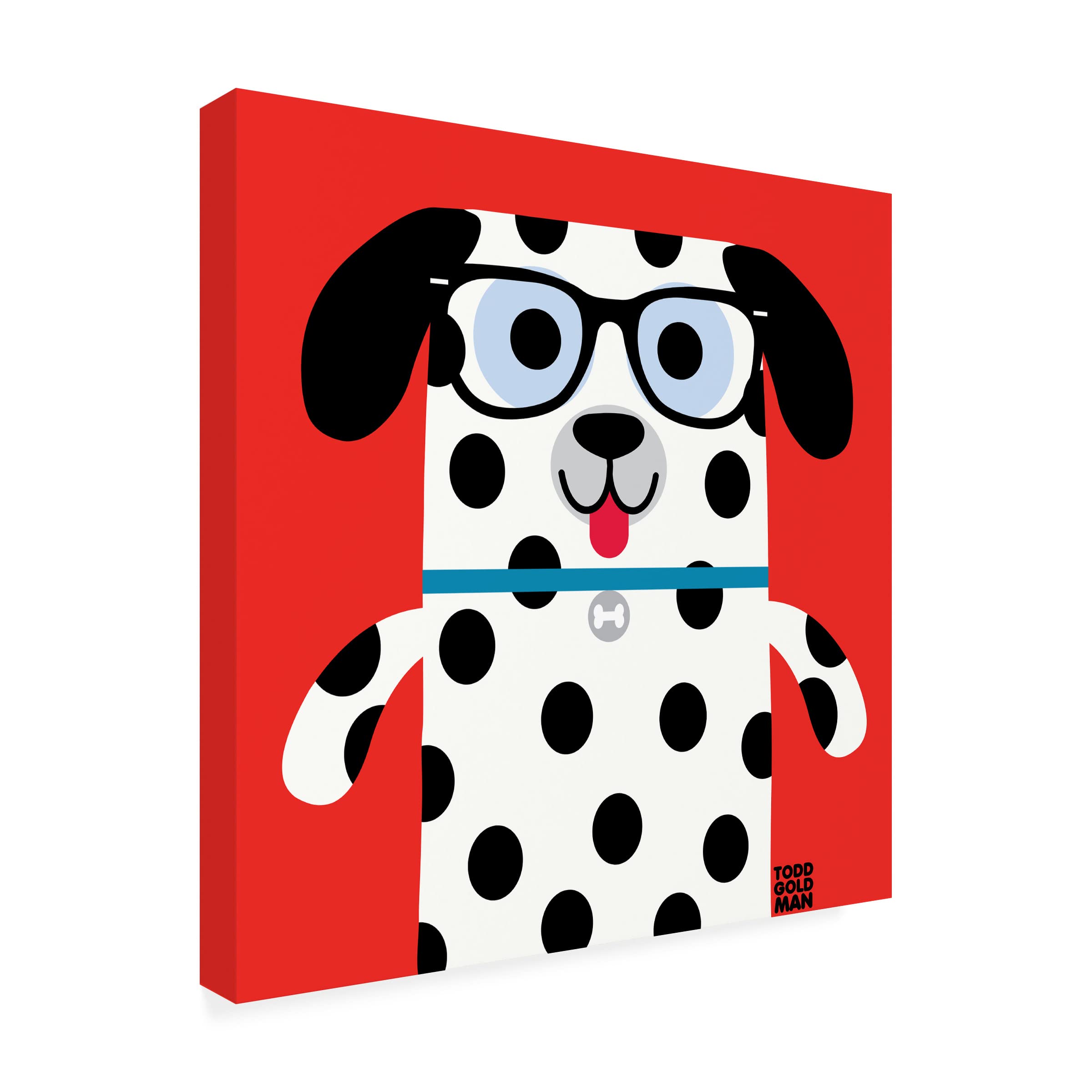 Trademark Fine Art 'Bow Wow Dalmatian' Canvas Art by Todd Art - Perfect for Living Room, Bedroom, and Office Decor