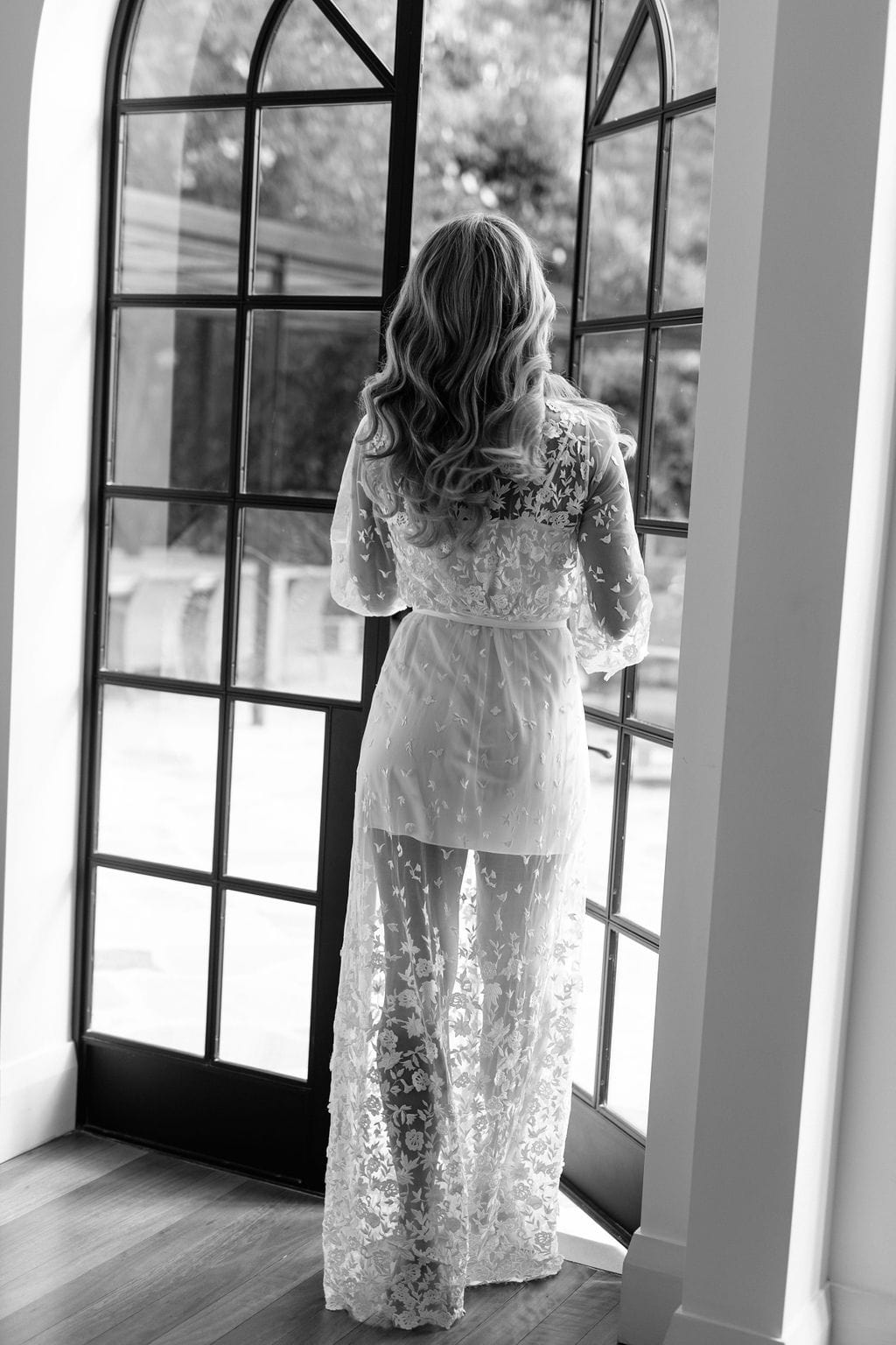 Adele Lace Maxi Bridal Robe with Slip - Elegant Wedding Gown for Brides, Bridal Party & Photoshoots - Perfect for Getting Ready, Ceremony & Honeymoon