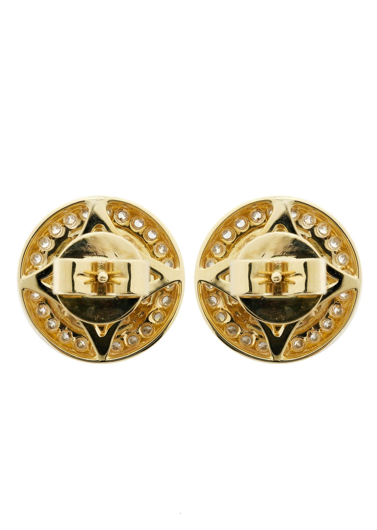 14K Yellow Gold Diamond Earrings for Men - 0.84 Carat Stud Earrings | Perfect for Gifts, Weddings & Special Occasions