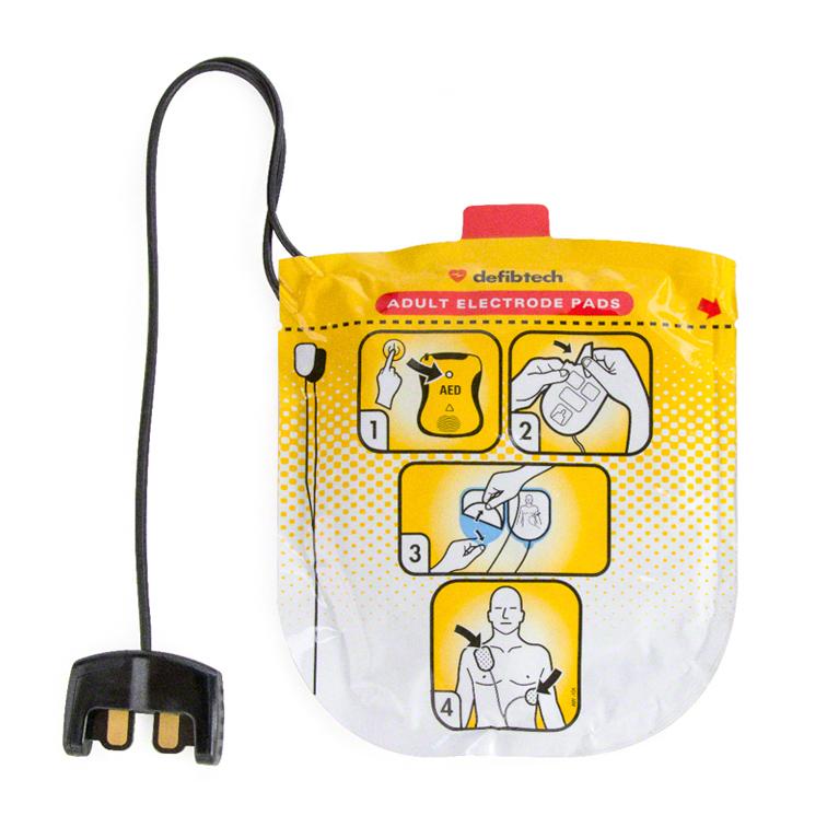 Defibtech Lifeline VIEW AED Adult Replacement Pads - Compatible with Defibrillators for Emergency Cardiac Care, Home & Workplace Safety