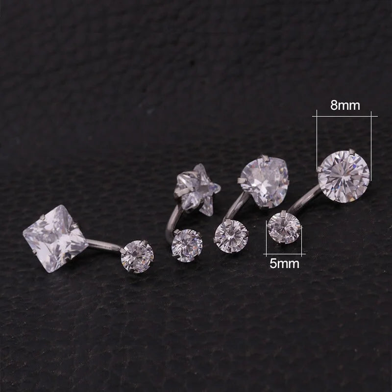 14G Surgical Steel Gold Navel Ring - Hypoallergenic Belly Button Piercing Jewelry for Women | Perfect for Everyday Wear, Parties & Beach Outfits (ER8526)