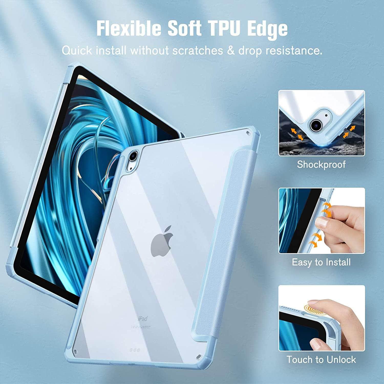 2021 iPad Pro Case with Apple Pencil Holder & Wireless Charging - Slim Protective Cover for Work, Study & Creative Drawing